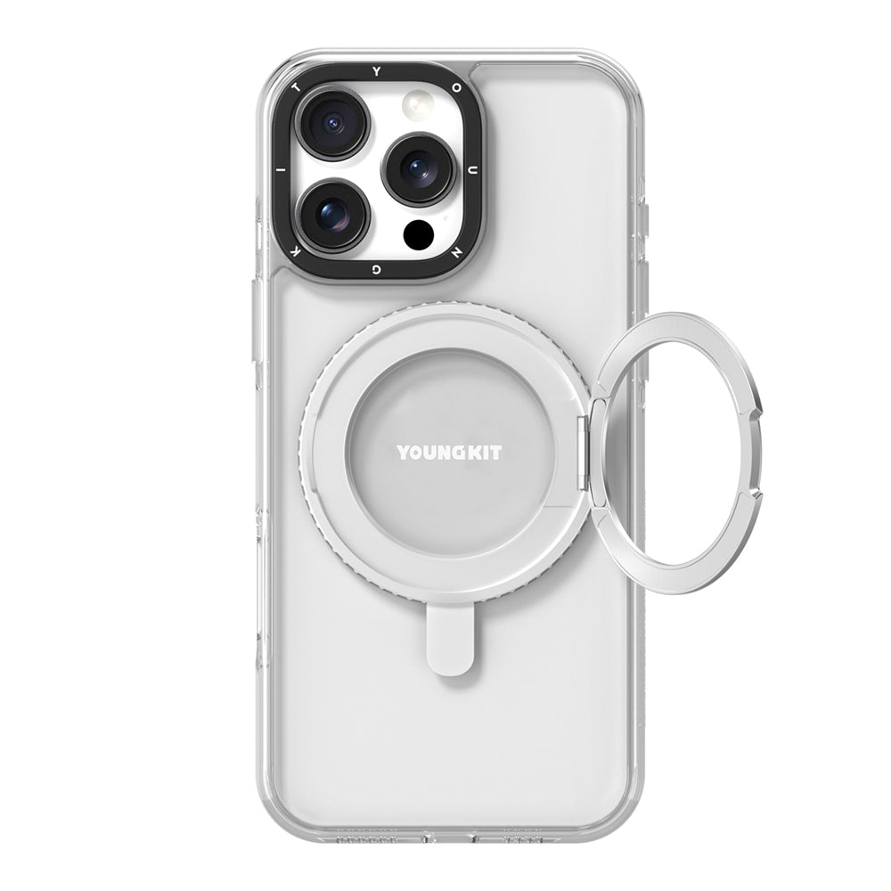 Youngkit Pivot Serisi iPhone 16 Pro Max Magsafe Şarj Özellikli Parmak Ring Standlı Telefon Kılıfı-2 Youngkit Pivot Serisi iPhone 16 Pro Max Magsafe Şarj Özellikli Parmak Ring Standlı Telefon Kılıfı-2